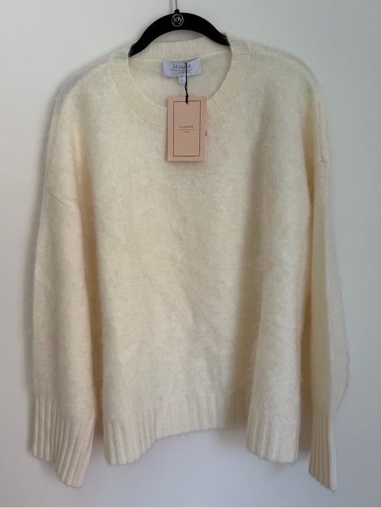 La Ligne Sweaters - La Ligne Cream Cashmere Teddy Sweater